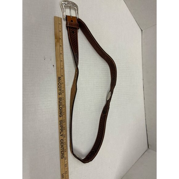 Tony Lama Mens tooled leather filigreed belt size 40 - Picture 7 of 7